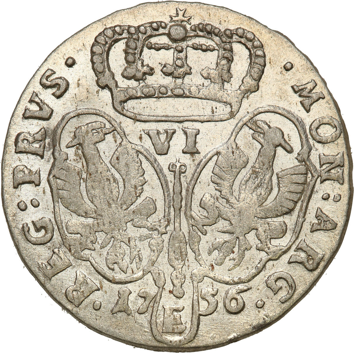 Niemcy, Prusy. Fryderyk II (1740-1786). Szóstak 1756 E, Królewiec
